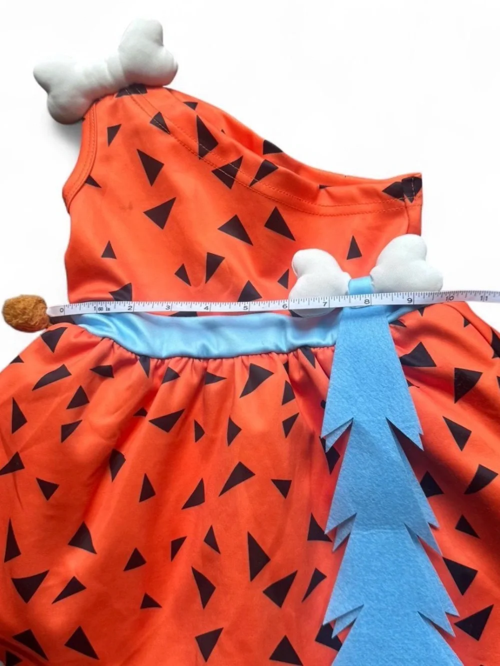 Kids Fred Flintstone Costume Dress  Orange Caveman Halloween Toddler 12-18 mo